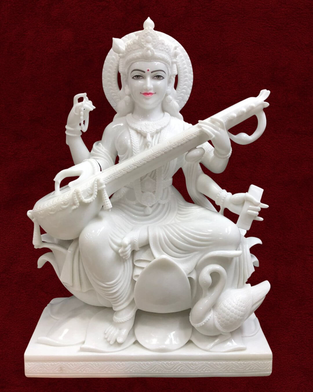 Marble Saraswati Ji - Style 3